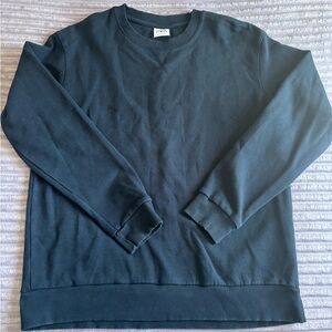 ZARA Black Crewneck Sweatshirt – Minimalist Basic – Size - Large